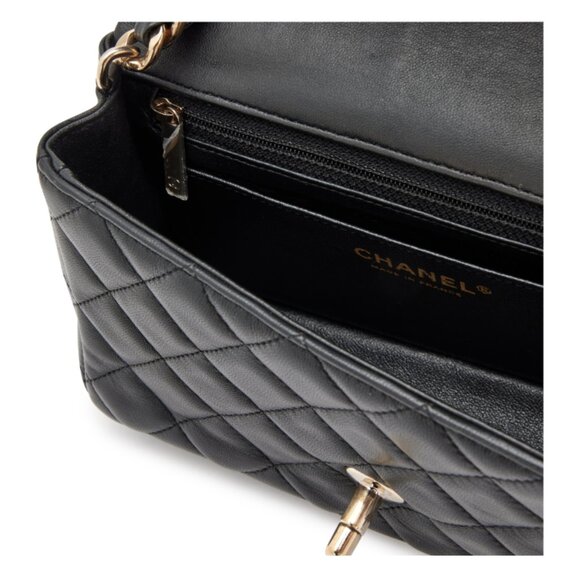 Chanel Coco Charms Mini Rectangular Flap Bag – Black Quilted Lambskin, Gold Hard - Picture 13 of 14